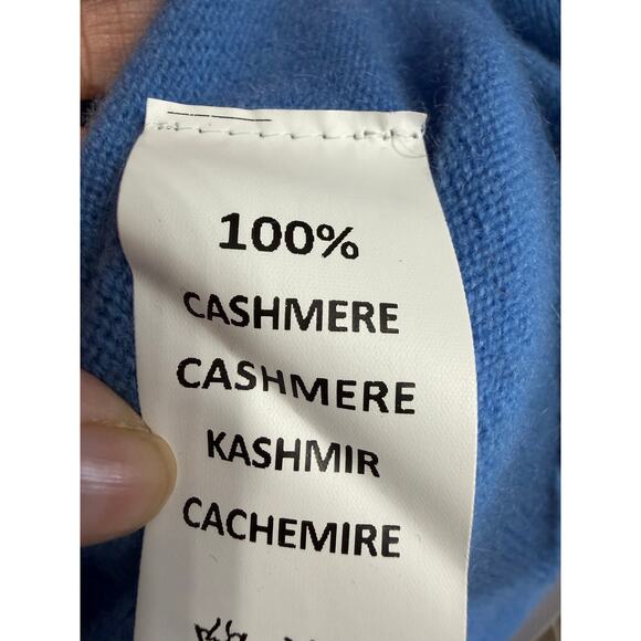 Dixie Cashmere Crop Cardigan Soft Casual Women's S Blue - Picture 10 of 11